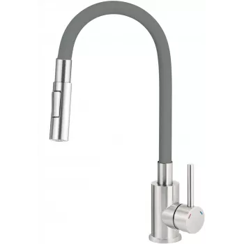 Grifería de cocina DEANTE con caño curvado - 2 tipos de chorro, negro mate