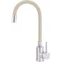 DEANTE Grifo de cocina con caño curvado, cromo, monomando, caño extraíble, latón