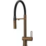 DEANTE grifería de cocina con filtro y caño flexible, cromo, monomando, grifo 2 en 1 agua y agua filtrada, orientable 360°, latón