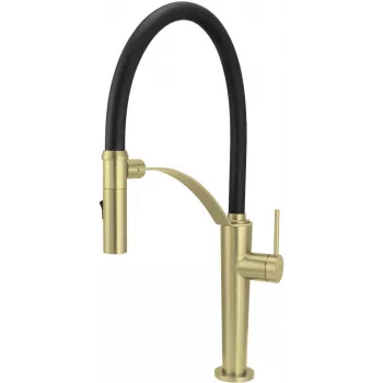Grifería de cocina DEANTE con caño flexible - 2 tipos de chorro, negro mate