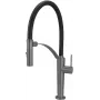 DEANTE Grifo de cocina con caño flexible - 2 tipos de chorro, negro mate