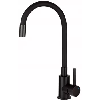 DEANTE grifo de cocina con caño flexible - cromo y negro mate - monomando - serie Moza