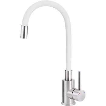 DEANTE grifo de cocina con caño flexible, negro mate, monomando, serie Arnika