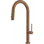 DEANTE Grifo de cocina con caño extraíble - 2 tipos de chorro, negro mate, latón