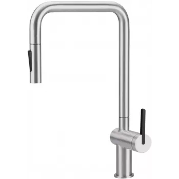 DEANTE Grifo de cocina con caño extraíble, cromo, latón, monomando, giratorio 360°