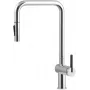 DEANTE Grifo de cocina con caño extraíble, negro mate, latón, monomando, giratorio 360°, 377 mm de altura