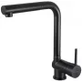 DEANTE grifo de cocina con caño extraíble, negro mate, latón, monomando, giratorio 360°