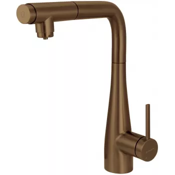DEANTE Grifo de cocina con conexión para filtro de agua y caño extraíble, cromo