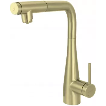 DEANTE grifo de cocina con conexión para filtro de agua y caño extraíble, cromo