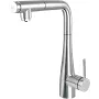 Grifería de cocina DEANTE con conexión de filtro de agua y caño extraíble, cromo, 3 en 1 agua caliente/fría/filtrada, monomando, giro 360°, cuerpo de latón