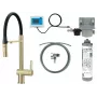 DEANTE Grifo de cocina con set de filtro de agua, caño flexible, negro mate