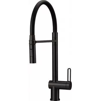 DEANTE Grifo de cocina con caño flexible negro mate