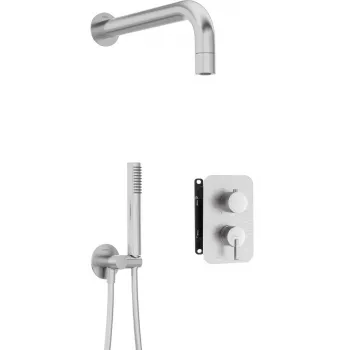 DEANTE Neo conjunto de ducha empotrado con caja mezcladora y teléfono de ducha, cromo, monomando, latón