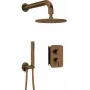 DEANTE Neo set de ducha empotrado con caja de mezcla y cabezal - cromo, 250x250mm ducha de lluvia, teléfono de ducha, monomando