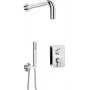 Set de ducha empotrado DEANTE Neo Nero con mezclador BOX y teléfono de ducha, negro mate, alcachofa 250 mm