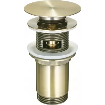 DEANTE NHC M10U tapón universal para lavabo o bidé con casquillo – cabeza cromada, junta EPDM, compatible con desagües de 32-40 mm