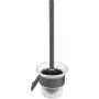 DEANTE Escobilla de WC de pared con soporte Orea, acero inoxidable mate, Plata