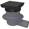 DEANTE Point Drain - desagüe de suelo reversible de acero inoxidable con sifón seco, 150x150 mm