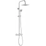 DEANTE ducha de lluvia con grifo termostático - negro mate, cabezal redondo de 250mm, altura ajustable