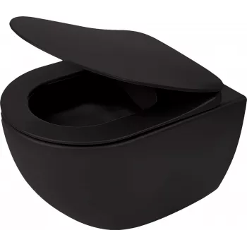Inodoro de pared sin brida DEANTE de salida horizontal blanco forma D