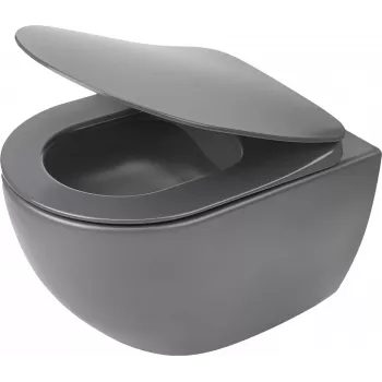 DEANTE WC suspendido sin brida con asiento Soft-Close, blanco, forma D