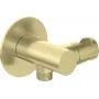 DEANTE conector macho angular redondo con soporte para auricular - cable espiral RJ9 negro 2m
