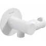 Deante NQS_A57K Conector de pared angular redondo con soporte para teléfono de ducha