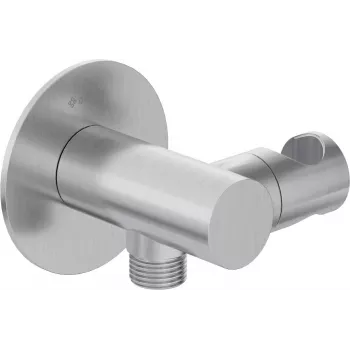 Deante NQS_F57K conector angular redondo con soporte para ducha de mano