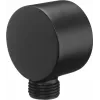 Deante Cascada NAC_N54K Conexión angular redonda para manguera de ducha, 1/2 pulgadas, negro Nero