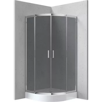 DEANTE mampara de ducha semicircular con plato de ducha 90x90 cm