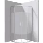 Mampara de ducha semicircular DEANTE 90x90 cm - estampado de rayas