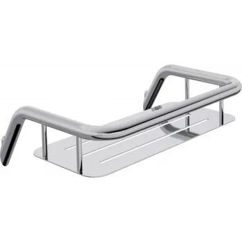 DEANTE cesta de ducha acero inoxidable negro mate autoadhesiva montaje en esquina 10 kg
