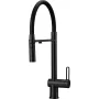 DEANTE Silia Grifo de cocina con conexión de filtro y caño flexible, negro mate