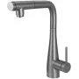 DEANTE Grifo de cocina Silia con conexión para filtro de agua, caño extraíble, negro mate