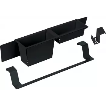 DEANTE Set de accesorios de fregadero negro 3 piezas dispensador de jabón portaejercicios portacepillos