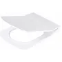 DEANTE Asiento de Inodoro Slim con Cierre Suave - Forma D, Duroplast, Blanco, Extraíble Rápido