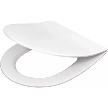 Tapa de inodoro DEANTE Slim Soft-Close forma D blanca duroplast