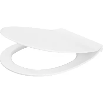 DEANTE Tapa de inodoro Slim Soft-Close - Duroplast, Blanco, forma D, Quick Release