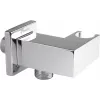 DEANTE Conector en esquina cuadrado con soporte para alcachofa de ducha, cromo