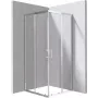DEANTE Mampara de ducha cuadrada 80x80 cm marco cromo doble puerta corredera
