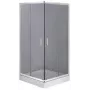 DEANTE Mampara de ducha cuadrada 80x80 cm cromo vidrio de seguridad