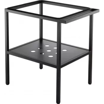 DEANTE Consola de pie para baño - 66,5x50 cm, negra, acero, de pie