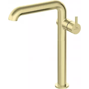 DEANTE Grifo monomando de lavabo alto con caño rectangular, negro mate