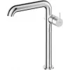 DEANTE Grifo de lavabo alto con caño rectangular, Cromo, Latón, montaje en encimera de 1 orificio, cartucho cerámico 35 mm, altura 301 mm, salida 160 mm, clase de caudal Z, grupo acústico I