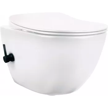 DEANTE Inodoro con función bidé - con monomando, inodoro de pie, Dual Flush, blanco