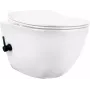 DEANTE Inodoro con función bidé - con monomando, inodoro de pie, Dual Flush, blanco