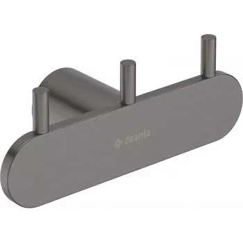 Gancho triple DEANTE ADR_D131 - Autoadhesivo, acero inoxidable, cromo