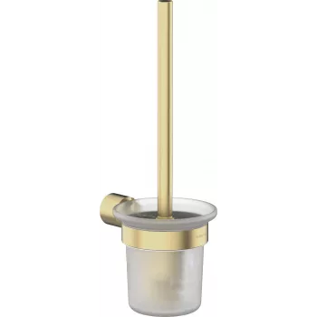 DEANTE Escobilla de WC de pared con soporte de acero inoxidable, mate, plata