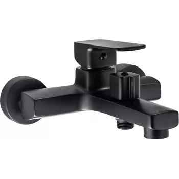 DEANTE Grifo de bañera de pared negro mate Arnika Nero