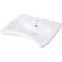 DEANTE lavabo de pared de cerámica con espacio para grifo, Cersanit White, 1 orificio central, rebosadero, rectangular